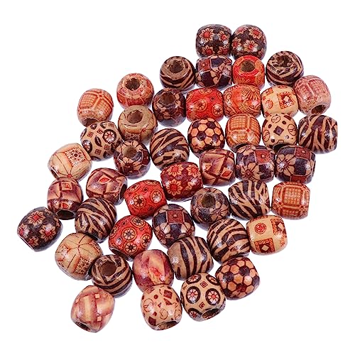 HOMSFOU 100Stücke Gemalte Runde Holzperlen für DIY Schmuckherstellung Vielseitige Trommelperlen für Armbänder und Bastelprojekte HOMSFOU 100Stücke Gemalte Runde Holzperlen für DIY Schmuckherstellung Vielseitige Trommelperlen für Armbänder und Bastelprojekte von HOMSFOU