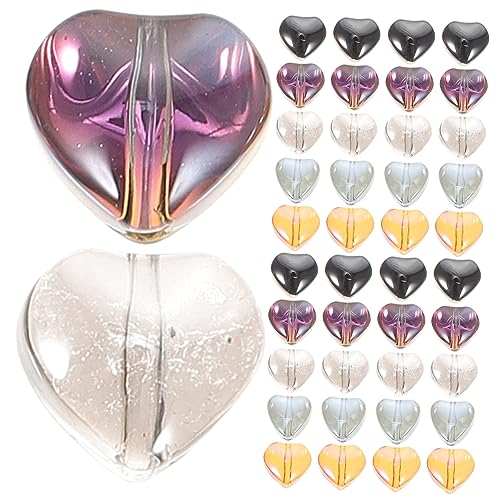 HOMSFOU 100Stücke Glasperlen Herzform Transparent Diamant für DIY Armbänder und Schmuck Basteln Langlebig HOMSFOU 100Stücke Glasperlen Herzform Transparent Diamant für DIY Armbänder und Schmuck Basteln Langlebig von HOMSFOU