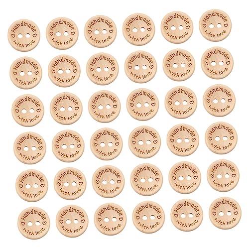 HOMSFOU 100Stücke Handgefertigte Holzknöpfe DIY Dekorative Knöpfe Holz für Stricken Scrapbooking und Bastelarbeiten für Kunstwerke von HOMSFOU
