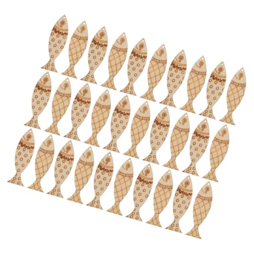 HOMSFOU 100Stücke Holz Ausschnitte Unbehandelt Blanko Mit Löchern Für DIY Projekte Holzornamente Für Party Dekoration Bastelarbeiten Und Kindergartenaktivitäten von HOMSFOU