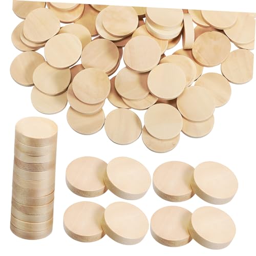 HOMSFOU 100Stücke Holzscheiben Zum Basteln Unbehandelte Holzstücke Für DIY Handwerk Runde Holzstücke Für Mittelstücke Naturholz Für Projekte HOMSFOU 100Stücke Holzscheiben Zum Basteln Unbehandelte Holzstücke Für DIY Handwerk Runde Holzstücke Für Mittelstücke Naturholz Für Projekte von HOMSFOU