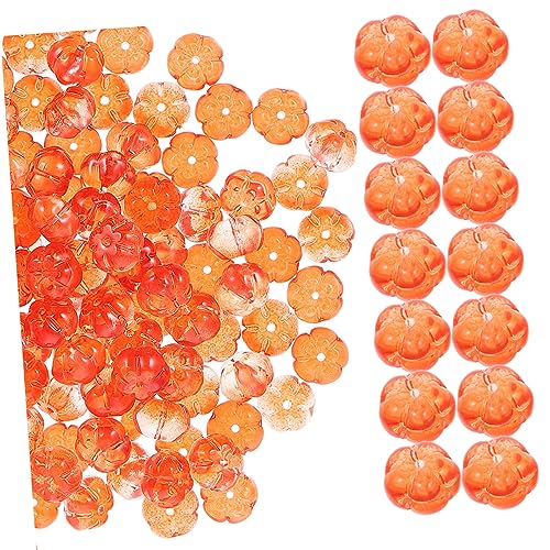 HOMSFOU 100Stücke Kürbisform Glasperlen DIY Zubehör für Armbänder und Ohrringe Thanksgiving und Bastelprojekte von HOMSFOU