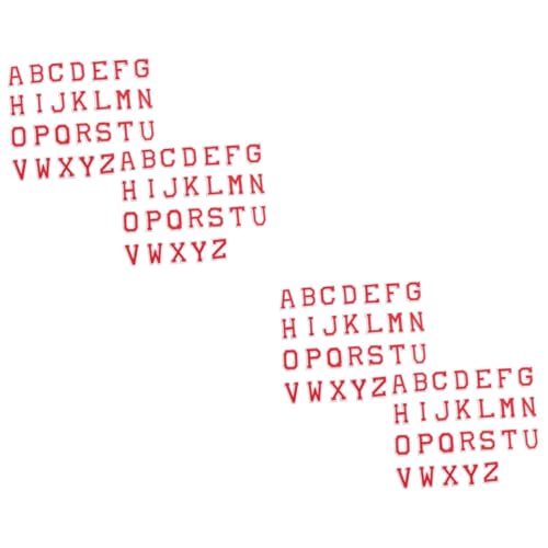 HOMSFOU 104 Stck Teiliges Aufnäher mit Roten Buchstaben Bestickte Selbstklebende Patches zum Aufnähen und Aufbügeln Langlebig und Hautfreundlich für DIY Kleidung Schuhe Rucksäcke und HOMSFOU 104 Stck Teiliges Aufnäher mit Roten Buchstaben Bestickte Selbstklebende Patches zum Aufnähen und Aufbügeln Langlebig und Hautfreundlich für DIY Kleidung Schuhe Rucksäcke und von HOMSFOU