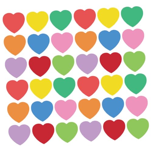HOMSFOU 108 Stück Herzförmiges Handschriftpapier Herzförmig Gestanzt Herzförmiges Papier Valentinstags Pinnwand Lehrpapier Ausschnitte Herzen Ausschnitte Klassenzimmer von HOMSFOU