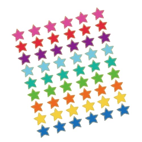HOMSFOU 108Blatt Bunte Stern Papierausschnitte mit Punktrand für Pinnwände Klassenzimmer Dekoration DIY Bastelprojekte und Klebepunkte von HOMSFOU