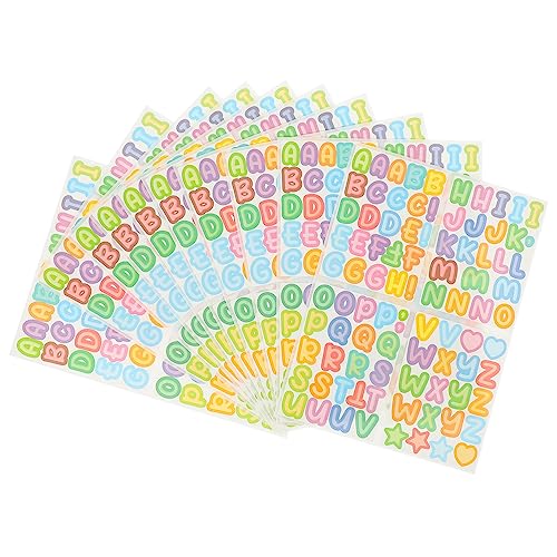 HOMSFOU 10Blätter Selbstklebende Alphabet Buchstabenaufkleber für DIY Kunstprojekte und Wasserfeste für Geschenkanhänger Grußkarten HOMSFOU 10Blätter Selbstklebende Alphabet Buchstabenaufkleber für DIY Kunstprojekte und Wasserfeste für Geschenkanhänger Grußkarten von HOMSFOU