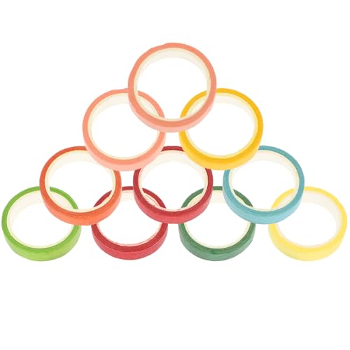 HOMSFOU 10Rollen Washi Tape Regenbogenfarben Klebeband Für Scrapbooking DIY Dekoration Geschenkverpackungen Ästhetisches Klebeband Für Notizbücher Und Persönliche Projekte HOMSFOU 10Rollen Washi Tape Regenbogenfarben Klebeband Für Scrapbooking DIY Dekoration Geschenkverpackungen Ästhetisches Klebeband Für Notizbücher Und Persönliche Projekte von HOMSFOU