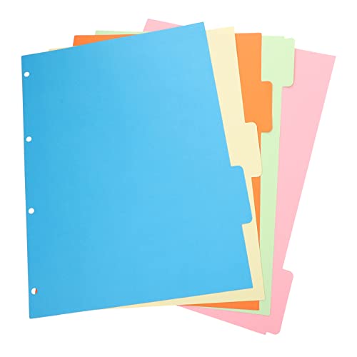 HOMSFOU 10Stücke Bunter Teiliges Trennblätter Teiler für Binder und Fächermappen für Berichte Präsentationen und Selbstbeschriftbar HOMSFOU 10Stücke Bunter Teiliges Trennblätter Teiler für Binder und Fächermappen für Berichte Präsentationen und Selbstbeschriftbar von HOMSFOU