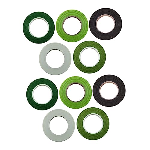 HOMSFOU 10Stücke DIY Klebeband Mittelgrün Und Hochwertiges Papierband Für Blumenarrangements Bastelarbeiten Und Kartenherstellung von HOMSFOU