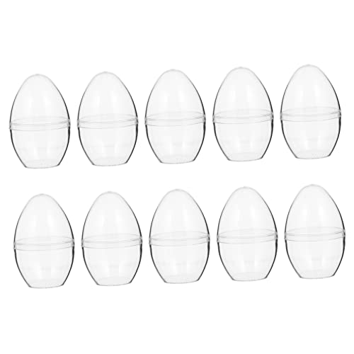 HOMSFOU 10Stücke Eiform Befüllbare Transparente Kunststoff Ornamente DIY Bastelkugel Für Weihnachten Hochzeit Party Dekoration Bastelidee Kunsthandwerk HOMSFOU 10Stücke Eiform Befüllbare Transparente Kunststoff Ornamente DIY Bastelkugel Für Weihnachten Hochzeit Party Dekoration Bastelidee Kunsthandwerk von HOMSFOU