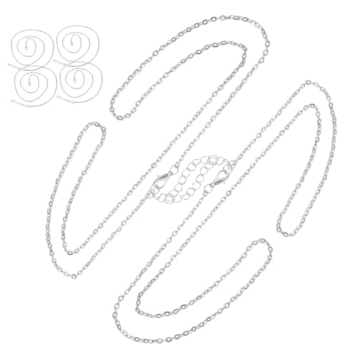 HOMSFOU 10Stücke Halskettenkette Mit Karabinerverschluss Langlebige DIY Schmuckherstellung Verstellbare Halskettenkette Für Anhänger Unisex Halskettenzubehör von HOMSFOU