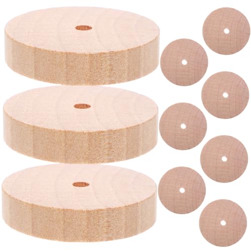 HOMSFOU 10Stücke Holzräder Für Bastelprojekte Langlebige Holzhandwerksräder Für Spielzeugautos Für DIY Hobbys von HOMSFOU