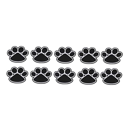 HOMSFOU 10Stücke Hundepfoten Aufnäher Schwarze Eisen Aufnäher für Kleidung DIY Patches zum Aufbügeln für Taschen Jacken Hüte und Mehr von HOMSFOU