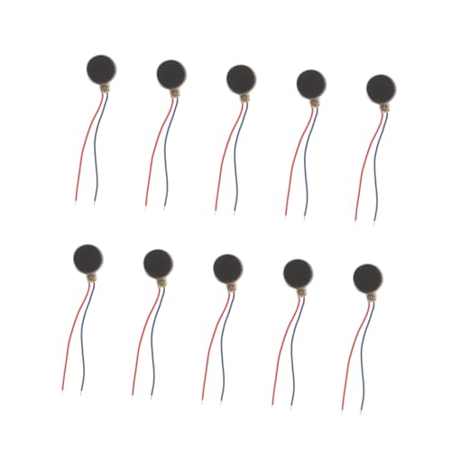 HOMSFOU 10Stücke Mini Vibrationsmotoren Schwarz Dc Mikro Flachmotoren für Elektronik Bastelprojekte Leise Langlebig für DIY Anwendungen von HOMSFOU