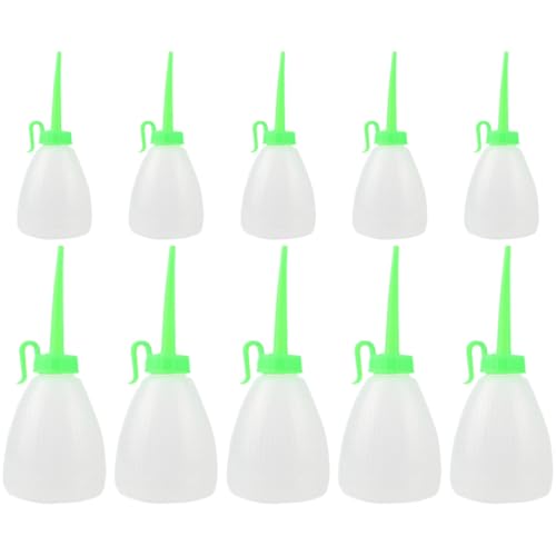 HOMSFOU 10Stücke Nachfüllbare Ölflaschen mit Spitzendüse Multifunktionale Ölspender für Nähmaschinen und Flüssigkeiten für Präzises Dosieren und Einfache Handhabung von HOMSFOU