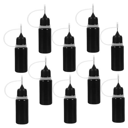 HOMSFOU 10Stücke Plastik Squeeze Flaschen mit Präzisions Tipp für Kleber und Flüssigkeiten für Reisen Handwerk und Tägliche Anwendungen Lichtschutzdesign für Optimale von HOMSFOU