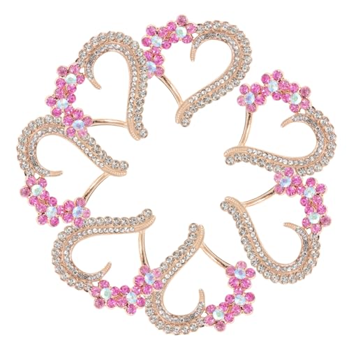 HOMSFOU 10Stücke Teiliges Herz Applikationen Legierung für Kleidung Handtaschen und DIY Dekoration Funkelnde Strass Patches für Schuhe und Accessoires Design von HOMSFOU
