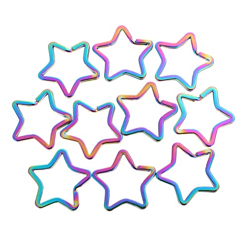 HOMSFOU 10Stücke Teiliges Pentacle Schlüsselring Karabiner für DIY Handwerk Rostfreies Eisenmaterial Tragbares Design für Schlüsselanhänger und Bastelprojekte Modisches Zubehör HOMSFOU 10Stücke Teiliges Pentacle Schlüsselring Karabiner für DIY Handwerk Rostfreies Eisenmaterial Tragbares Design für Schlüsselanhänger und Bastelprojekte Modisches Zubehör von HOMSFOU