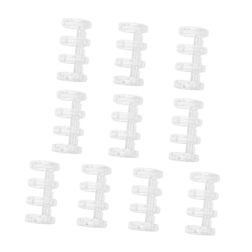 HOMSFOU 10Stücke Transparente Vier Loch Scrapbook Binder Clips Segmentierte Bindemittel für Lose für Künstler Schüler und Büroangestellte von HOMSFOU