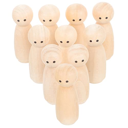 HOMSFOU 10Stücke Unbemalte Holzfiguren für DIY Peg Puppen zum Anmalen Kinderfreundliche Bastelmaterialien für Spielzimmer und Partydekoration Holzpuppen HOMSFOU 10Stücke Unbemalte Holzfiguren für DIY Peg Puppen zum Anmalen Kinderfreundliche Bastelmaterialien für Spielzimmer und Partydekoration Holzpuppen von HOMSFOU