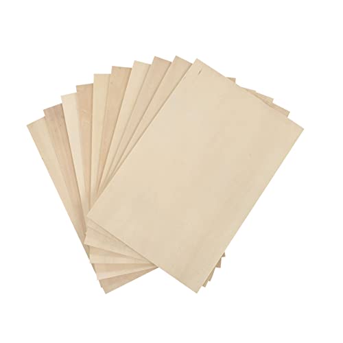 HOMSFOU 10Stücke Unlackierte Lindensperrholzplatten Natürliche Holzscheiben für DIY Projekte Basteln Zeichnen und Modellbau Vielseitig und Einfach zu Bearbeiten von HOMSFOU