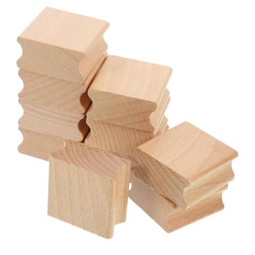 HOMSFOU 10pcs Holzstempel Leere Holzmarken Mit Groove Für DIY -schnitzholz -sammelalbum Versiegelung Kreative Briefmarken Blankschnitz von HOMSFOU