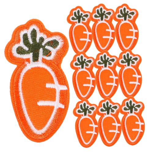 HOMSFOU 10stücke Dekorative Eisen Applikationen Karotte Form Hut Patches Karotte Muster Mantel Flicken von HOMSFOU