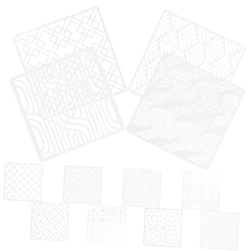 HOMSFOU 12 Blatt Schimmel Zeichnen Geometrische Schablone Zeichnung Kreis Schablonen Für Kunstzeitschriften Schablonen Formen Und Malschablonen Für Wände Das Haustier Weiß von HOMSFOU