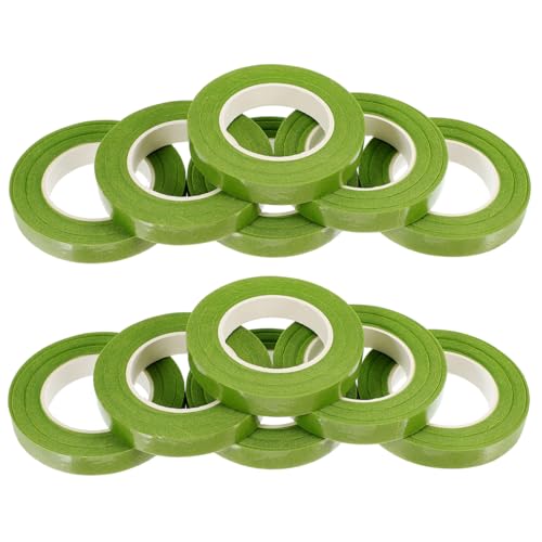 HOMSFOU 12 Rollen Blumenband dekoratives Klebeband Blumenstrauß frisch verpackungen packwürfel Bänder blumenstecker Stielwickelband Werkzeug zum Anordnen von Blumenstraußstielen Papier von HOMSFOU