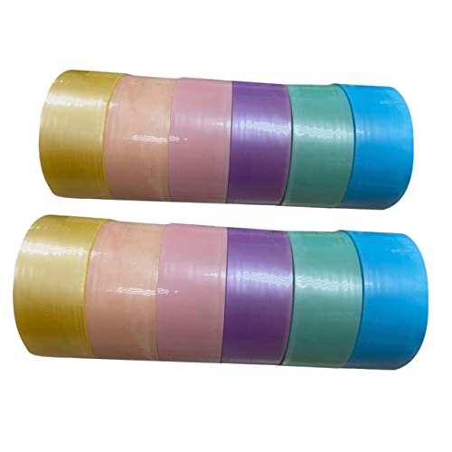 HOMSFOU 12 Rollen Perle klebriger Ballband Tack farbig Farben süßes Band klebrige Kugelbänder selbstklebende Kugelbänder Klebeband dekorativ Klebebänder Klebestreifen Plastik von HOMSFOU