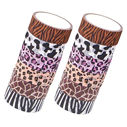 HOMSFOU 12 Rollen Tiermuster Washi Tape Dekoratives Klebeband für Scrapbooking Diy Bastelbedarf Geschenkverpackung Journaling Verschiedene Designs von HOMSFOU