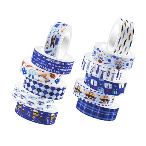 HOMSFOU 12 Rollen Transparentes Washi Tape Dekoratives Rückstandsfreies Klebeband für Scrapbooking DIY Basteln Tagebuchgestaltung Vielseitiges zum Vatertag Leicht Abreißbar Sauber HOMSFOU 12 Rollen Transparentes Washi Tape Dekoratives Rückstandsfreies Klebeband für Scrapbooking DIY Basteln Tagebuchgestaltung Vielseitiges zum Vatertag Leicht Abreißbar Sauber von HOMSFOU