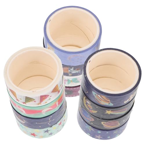 HOMSFOU 12 Rollen Universelles Nachtleuchtendes Washi Tape Dekoratives Klebeband mit Sternenhimmel Design für Scrapbooking Journaling und Kunsthandwerk Vielseitig Einsetzbar HOMSFOU 12 Rollen Universelles Nachtleuchtendes Washi Tape Dekoratives Klebeband mit Sternenhimmel Design für Scrapbooking Journaling und Kunsthandwerk Vielseitig Einsetzbar von HOMSFOU