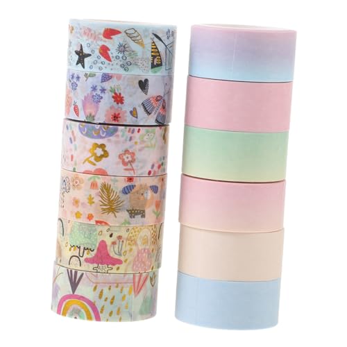 HOMSFOU 12 Rollen Washi Tapes Selbstklebendes Dekorationsband für Scrapbooking Tagebuch Diy Projekte pro Vielseitiges Klebeband mit Klaren Mustern und Haftung HOMSFOU 12 Rollen Washi Tapes Selbstklebendes Dekorationsband für Scrapbooking Tagebuch Diy Projekte pro Vielseitiges Klebeband mit Klaren Mustern und Haftung von HOMSFOU
