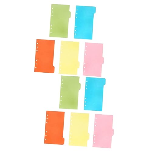 HOMSFOU 12 Sätze Trennblätter Set Bunte Papier Registerkarten für Ringbuch für Notizbücher Schulmaterial und Bürobedarf Langlebig und Vielseitig Einsetzbar Zufällige Farbe von HOMSFOU