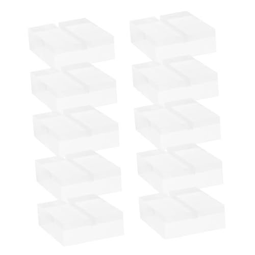 HOMSFOU 12 Stück Acryl Kartenhalter Teiliges Büro Visitenkarten Transparent Postkartenhalter für Tischdekoration und Veranstaltungen Stabiler Stand für Hochzeiten Geburtstagsfeiern von HOMSFOU