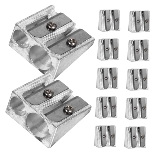HOMSFOU 12 Stück Bleistiftspitzer aus Aluminiumlegierung handgehaltener Bleistiftschärfer Bleistiftspitzer-Klassenzimmer kleiner Bleistiftschärfer Bleistift Penner Silber HOMSFOU 12 Stück Bleistiftspitzer aus Aluminiumlegierung handgehaltener Bleistiftschärfer Bleistiftspitzer-Klassenzimmer kleiner Bleistiftschärfer Bleistift Penner Silber von HOMSFOU