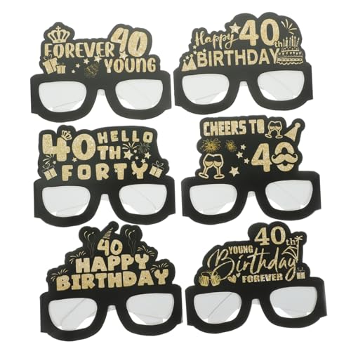 HOMSFOU Ornament 12 Stück Deko-Party-Brillen Zum 40 Geburtstag Geburtstags-Brillen Für Erwachsene Festival-Brillen Party-Brillen Zum 50 Geburtstag Interessante Brillen Performance-Brillen von HOMSFOU