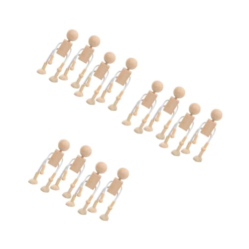HOMSFOU 12 Stück Diy Unfinished Dolls Holzpuppen zum Malen Bastelspielzeug für Pädagogisches Handwerk für Zuhause und Spielzimmer Hellbraun HOMSFOU 12 Stück Diy Unfinished Dolls Holzpuppen zum Malen Bastelspielzeug für Pädagogisches Handwerk für Zuhause und Spielzimmer Hellbraun von HOMSFOU