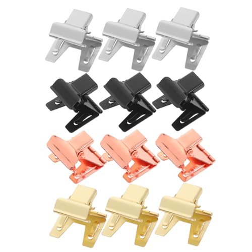 HOMSFOU 12 Stück Edelstahl Metall Preisschild Halter Clips Drehbare Etikettenklemmen für Ladenregale Verkaufsdisplays Warenkörbe und Preisschilder Rostfrei Langlebig und Leicht für von HOMSFOU