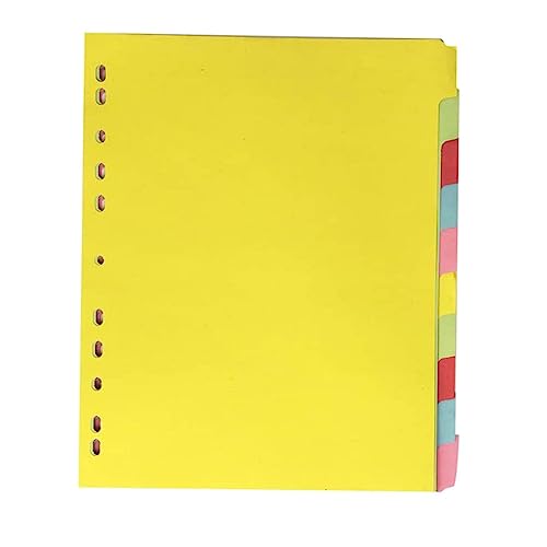 HOMSFOU 12 Stück Farbige Trennblätter für Ordner Index Karten mit Löchern für Einfache Dokumentenorganisation für Bücher Berichte und Notizen HOMSFOU 12 Stück Farbige Trennblätter für Ordner Index Karten mit Löchern für Einfache Dokumentenorganisation für Bücher Berichte und Notizen von HOMSFOU