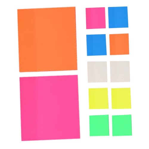 HOMSFOU 12 Stück Fluoreszierende Haftnotizen für Büro und Schule Selbstklebende Index Tabs zur Effizienten Seitenmarkierung und Organisation von Informationen von HOMSFOU