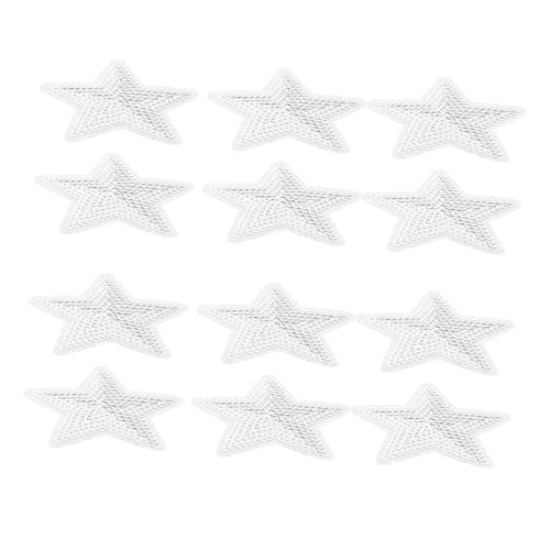 HOMSFOU 12 Stück Fünfzackige Sterne, Pailletten-stickerei, Aufnäher, Stern-applikationen, Diy-pailletten-stoffaufkleber Für Schuhe, Hüte, Rucksäcke, Silber HOMSFOU 12 Stück Fünfzackige Sterne, Pailletten-stickerei, Aufnäher, Stern-applikationen, Diy-pailletten-stoffaufkleber Für Schuhe, Hüte, Rucksäcke, Silber von HOMSFOU