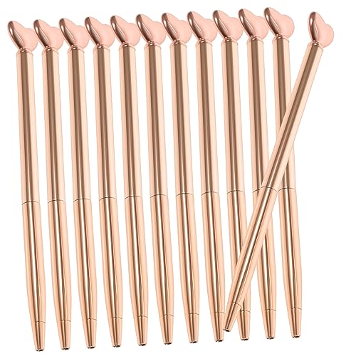 HOMSFOU 12 Stück Herz Metall Kugelschreiber Roségold Multifunktionale Schreibgeräte für Büro Schule und Besondere Anlässe Hochwertige Tragbare Stifte für Flüssiges Schreiben und Zeichnen HOMSFOU 12 Stück Herz Metall Kugelschreiber Roségold Multifunktionale Schreibgeräte für Büro Schule und Besondere Anlässe Hochwertige Tragbare Stifte für Flüssiges Schreiben und Zeichnen von HOMSFOU