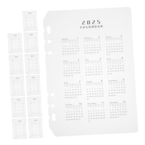 HOMSFOU 12 Stück Kalender Trenner mit Löchern Abnehmbare Trennblätter für Notizbuch Transparente Matte Oberfläche für Planer und Nachfüllungen HOMSFOU 12 Stück Kalender Trenner mit Löchern Abnehmbare Trennblätter für Notizbuch Transparente Matte Oberfläche für Planer und Nachfüllungen von HOMSFOU