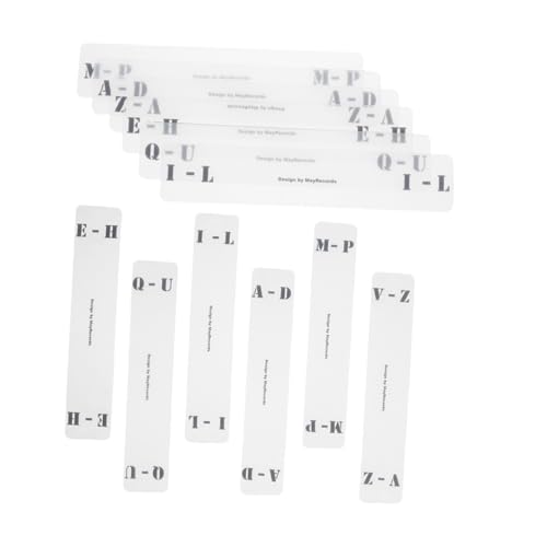 HOMSFOU 12 Stück Klassifizierungs -tag -karte Trennwände Für Aktenordner Alphabete Alphabetisch Vinyl-plattenlabel Aufzeichnen Aufzeichnungsteiler Horizontal Tab Acryl von HOMSFOU