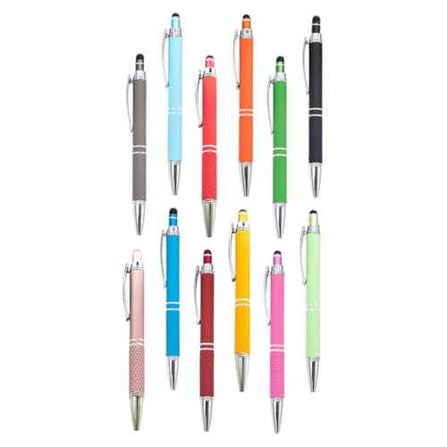 HOMSFOU 12 Stück Kugelschreiber Aus Metall Coole Stifte Für Teenager Tintenstifte Masse Stifte Für Frauen Eingabestifte Regenbogenstifte Kugelschreiber Mit Stylus-spitze Stifte Mit Stylus HOMSFOU 12 Stück Kugelschreiber Aus Metall Coole Stifte Für Teenager Tintenstifte Masse Stifte Für Frauen Eingabestifte Regenbogenstifte Kugelschreiber Mit Stylus-spitze Stifte Mit Stylus von HOMSFOU
