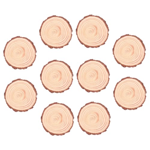 HOMSFOU 12 Stück Log Chip Coaster Holzscheiben für DIY holz handwerk scheiben Holzscheiben basteln Rundholz zum Basteln unfertige Untersetzer aus Holz unfertige Rundholzscheiben Protokoll von HOMSFOU