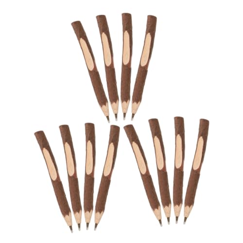 HOMSFOU 12 Stück Log-Kugelschreiber glatt Stifte für Tagebuch Schüttgutstifte farbig holz kugelschreiber Handgefertigter Kugelschreiber Strumpffüller für Frauen süßes stationäres Brown von HOMSFOU
