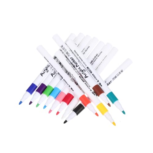 HOMSFOU 12 Stück Malstifte für Ergonomische Marker Farben für Kreative DIY Projekte Sicher und Leicht für Zeichnungen und Kunstwerke von HOMSFOU
